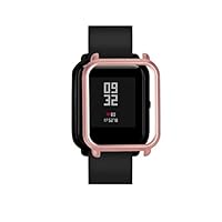 ChainSee Colorful PC Edge Case Cover Protect Bumper Shell for Xiaomi Huami Amazfit Bip Youth Watch (Rose Gold)