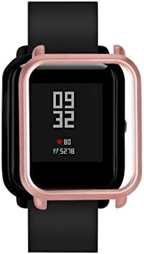 ChainSee Colorful PC Edge Case Cover Protect Bumper Shell for Xiaomi Huami Amazfit Bip Youth Watch (Rose Gold)