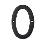 (#0) BOLTON 3 Inch Solid Brass Dark Oil Bronze Finish House Number Raised 1/6