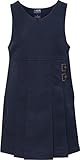 French Toast School Uniform Girls Twin Buckle Tab Jumper - Y9075 - Navy, 10