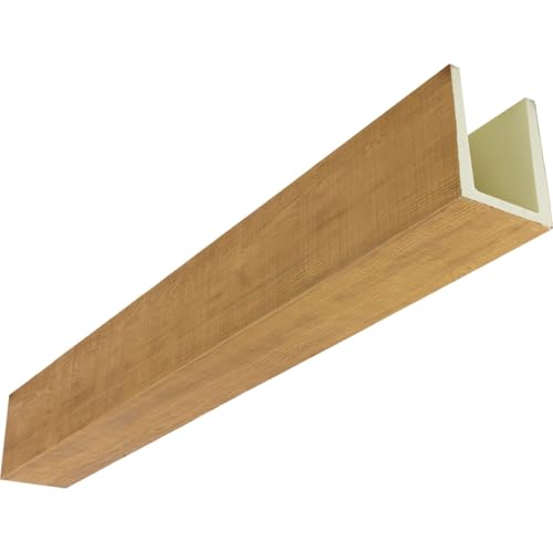 Ekena Millwork 5 1/2"W x 5 1/2"H x 96"L 3-Sided (U-Beam) Rustic Sawn HeritageTi…