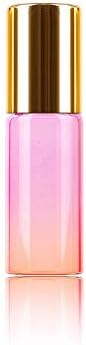 Refillable Gradient Color Essential Oil Roller Bottles, Portable Glass Bottle Travel Cosmetic Liquid Storage Container size 5ml