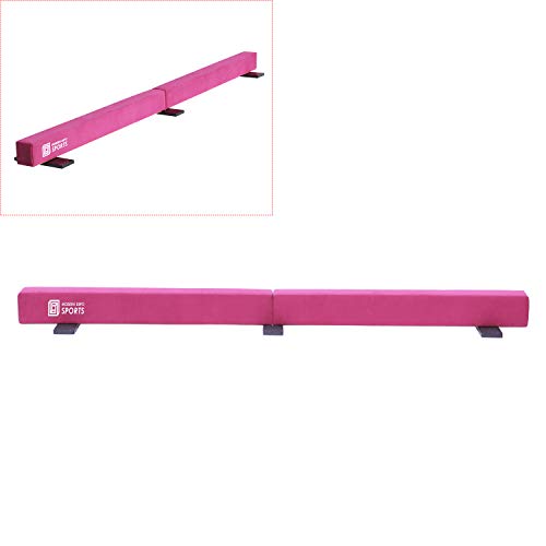 Modern-Depo Folding Foldable Gymnastics Balance Beam Equipment for Kids, Floor Beam Gymnastics for Home/Practice/Therapy, 8ft 8 FT 96" x 6" Non Slip Walking Beam, Light Green - Thumbnail 7