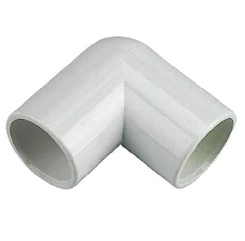 FLOPLAST Overflow Pipe 90 Degree Bend 21.5mm White - Bag of 10