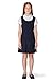 French Toast Big Girls' Twofer Pleated Dress, Navy, 14