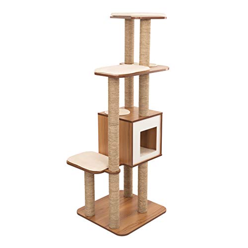 VESPER High Base Extra Large Cat Tree, Cat Furniture, 52060, Walnut