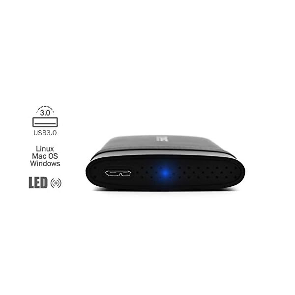 Orico 250GB Externe Festplatte 2,5 Zoll USB 3.0 Hard Drive 2538U3 tragbare Speicher extern für PC Laptop Notebook TV Fotos Computer ps4 ps5 Xbox kompatibel mit Windows Mac OS Linux schwarz – Bild 4