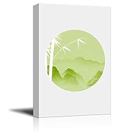 Canvas Wall Art Circular Pattern Landscape Canvas Prints Home Artwork Decoration for Living Room,Bedroom - 12x18 inches