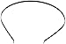 Trimweaver 12-Piece 3mm Black Metal Headbands for Craft, 1/8-Inch