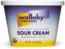 Wallaby Yogurt Company Organic European Style Sour Cream, 16 Ounce -- 6 per case.