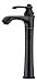 Purelux Wise Classic Deck Mount Bathroom Vessel Sink Faucet Single Lever Control Tall Spout Mixer Tap, Oil Rubbed Bronze Finish 10 Year Warranty