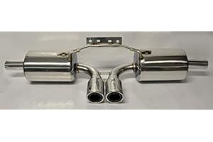 TUNERBITS Full Stainless Axle Back Exhaust System for Porsche Boxster 97-04 Base & S