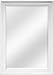 MCS 24x36 Inch Beaded Rectangular Wall Mirror, 30x42 Inch Overall Size, White (20456)