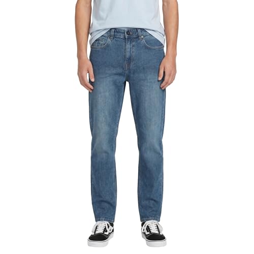 Volcom Men's Relaxed Fit Jeans – Straight Leg Stretch Denim Pants - 17" Leg Ope…