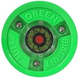 Green Biscuit Alien LED Light Passing Stick Handling Training Hockey Puck