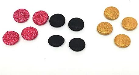 DFH 3 Color(Pink,Gold,Black) Fabric Buttons for Dress/Shirts/Crafts/Bags