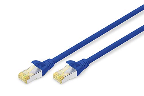 DIGITUS LAN Kabel Cat 6A – 0,5 m – S/FTP Geschirmt – Blau