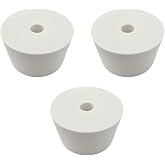 FastRack Drilled Rubber Stopper (#10-3 Pieces) | Solid Rubber Stopper Bungs for use with Fermentation Airlock | Durable Carboy Bung |Tapered Bung for Corking Home Brewing Glass Carboys