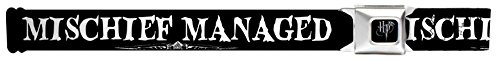 Harry Potter Mischief Managed Black/white Seatbelt Belt