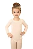 Elowel Girls' Team Basics Long Sleeve Leotard Nude Pink (size4-6)