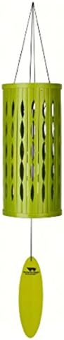 MyEasyShopping Kiwi Green Aloha Chime - Bamboo Wind Chimes ChimeTop Coconut Painted Half Large Garden Natural New Head Decor Wood Tubes Home Hanging Decoration