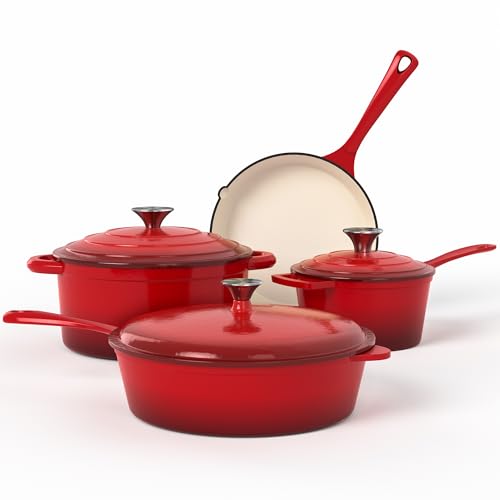 Kitchen Academy Enameled Cast Iron Cookware Set