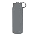 MIRA 22 Oz Stainless Steel Vacuum Insulated Wide Mouth Water Bottle with 2 Caps | Thermos Keeps Cold for 24 hours, Hot for 12 hours | Double Walled Powder Coated Travel Flask | Gray