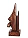 ARTISENIA Wooden Eyeglass Spectacle Holder Handmade Mustache Display Stand for Office Desk Home Decor Brown