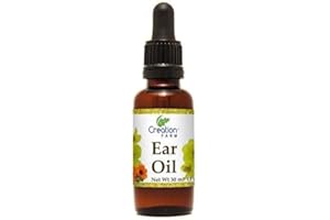 Creation Farm Ear Oil Drops with Mullein, Calendula, St Johns wort, All natural Herbal Relief for Earwax Removal, Earache Soothing, Itchy Irritated, Clogged or Dry Ears Made in USA
