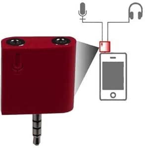 Rockit Audio Headphone/Microphone Splitter - 3.5mm Male Jack Plug to Separate Female Headphone Port &amp; Microphone Port. Connects unpowered Mono mics to Smartphones - by makers4good