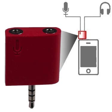 Makers4Good Rockit Audio Headphone/Microphone Splitter - 3.5mm Male Jack Plug to Separate Female Headphone Port & Microphone Port. Connects unpowered Mono mics to Smartphones