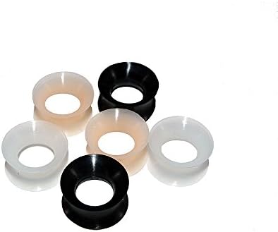 Flesh Tunnels Thin Silicone 2G-1/2" Glow in the Dark Flexible Ear Skin 6pc (7/16" inch)