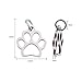 DanLingJewelry 10 pcs 304 Stainless Steel Dog Paw Print Charm Doggy Cat Animal Footprint Pendant for Jewelry Making DIY Crafting 13x12mm
