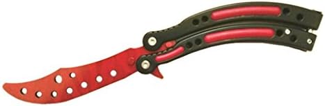 Stoundgee Butterfly Knife, Stainless Steel Blunt Practice Balisong Dull Pocket Training Knives Trainer Tool