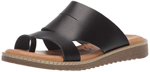 Blowfish Women's Okra Sandal, Black Dyecut, 7 Medium US