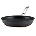 Anolon Nouvelle Copper Hard Anodized Nonstick Frying Pan / Fry Pan / Hard Anodized Skillet with Lid - 10 Inch, Gray