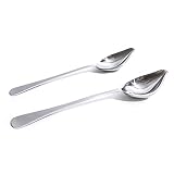 Professional Culinary Saucier Decorating Spoons 2-piece Plating Kit for Precision Drawing with Sauces Stainless Tapered Spouts