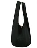 BTP! Thai Monk Buddha Cotton Sling Crossbody Messenger Bag Shlouder Purse Hippie Hobo Medium M2 (Black M2)