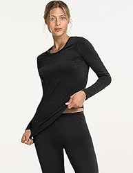 TSLA Women's Thermal Underwear Set, Soft Fleece