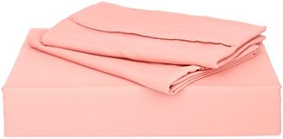 Shimmerly Super Soft King Size Bed Sheet Set - Microfiber 1800 Thread Count - Wrinkle, Fade, Stain Resistant - Hypoallergenic - 4 Pieces (King, Coral)