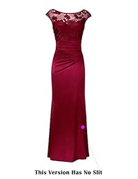 VFSHOW Vestido largo de sirena con encaje floral, para mujer