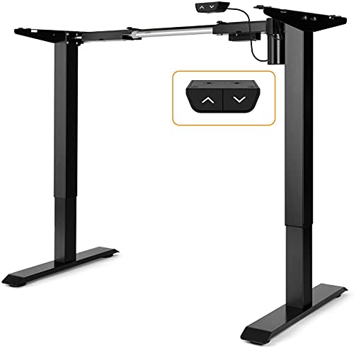 Marco de escritorio con soporte eléctrico ErGear - Patas de escritorio de altura ajustable Escritorio ergonómico de pie Base de estación de trabajo motorizada Solo marco de mesa negro