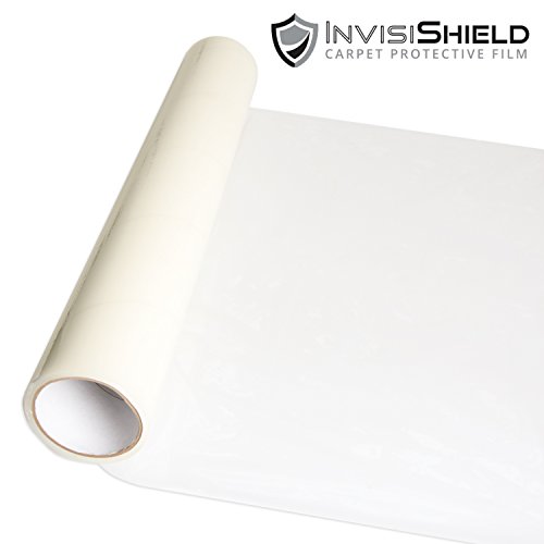 InvisiShield Carpet Protector Film - 24 Inch x 200 Foot Adhesive Plastic Floor Protection Film