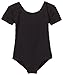 Danskin Little Girls' Short-Sleeve Leotard, Black, Toddler (2T-4T)