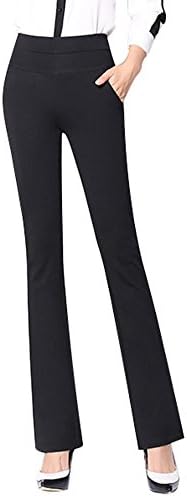 ABCWOO Womens Slimming High Waist Stretchy Boot Cut Dress Pants Black Small