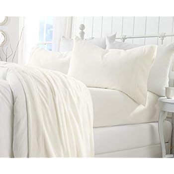 Great Bay Home Extra Soft Cozy Velvet Plush Sheet Set. Deluxe Bed Sheets with Deep Pockets. Velvet Luxe Collection (Full, White)