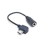 NEW Black Micro USB Jack to 3.5mm Headphone Earphone Adapter Socket Audio Cable