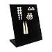 CINEEN 60 Holes Earring Holder Ear Stud Holders Earring Displays Organizer, Velvet Jewelry Earring Holder Stand, Black ,1 Piece.