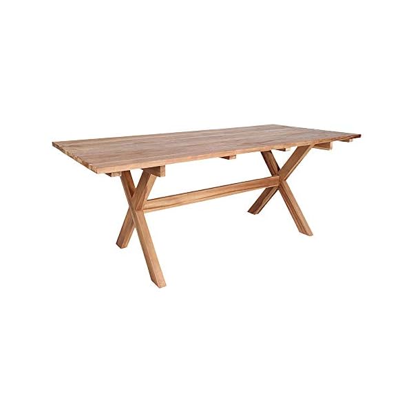 Muline Teak Gartentisch 90x200 Teakholz massiv Tisch Garten Beistelltisch Holz