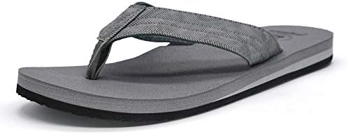 Canvas Men's Flip Flops Cushion Yoga Foam Thong Sandals Non Slip